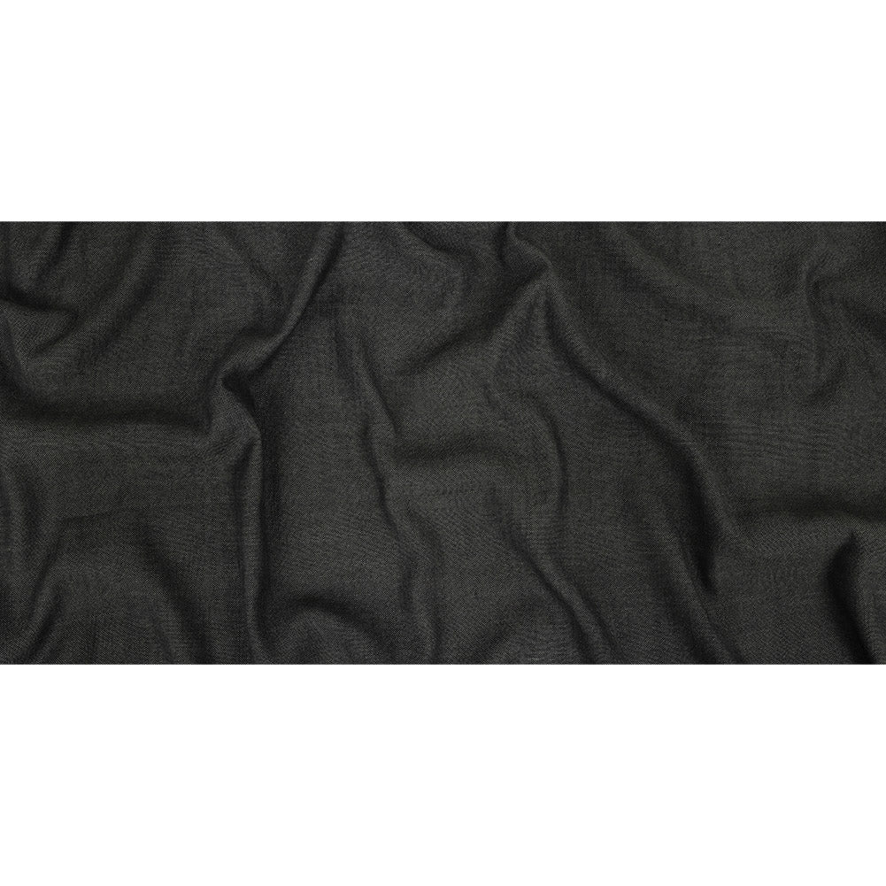 Polyester, Viscose and Linen Woven - Charcoal - British Imported