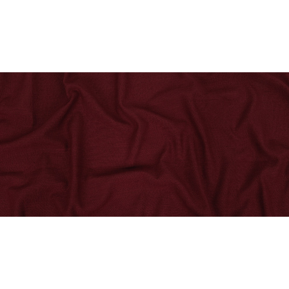 Polyester, Viscose and Linen Woven - Claret - British Imported