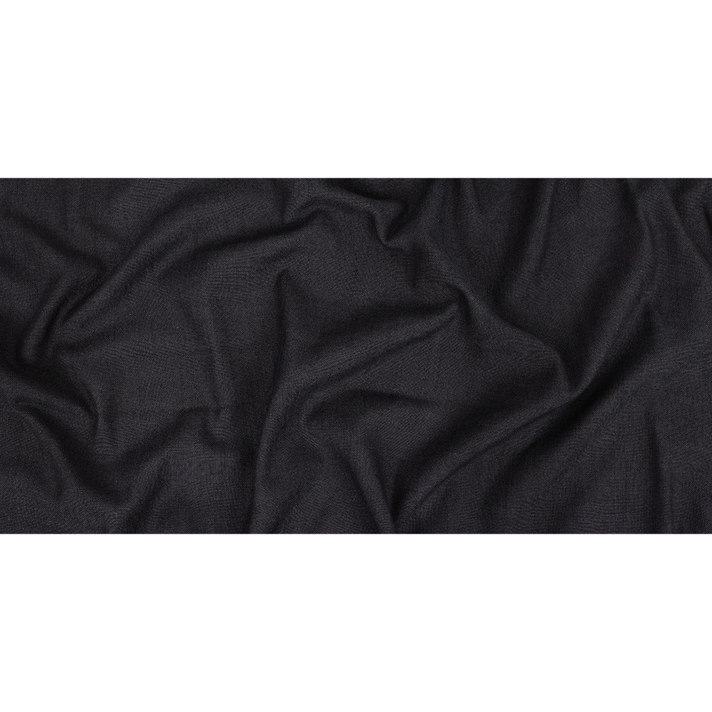 Polyester, Viscose and Linen Woven - Ebony - British Imported