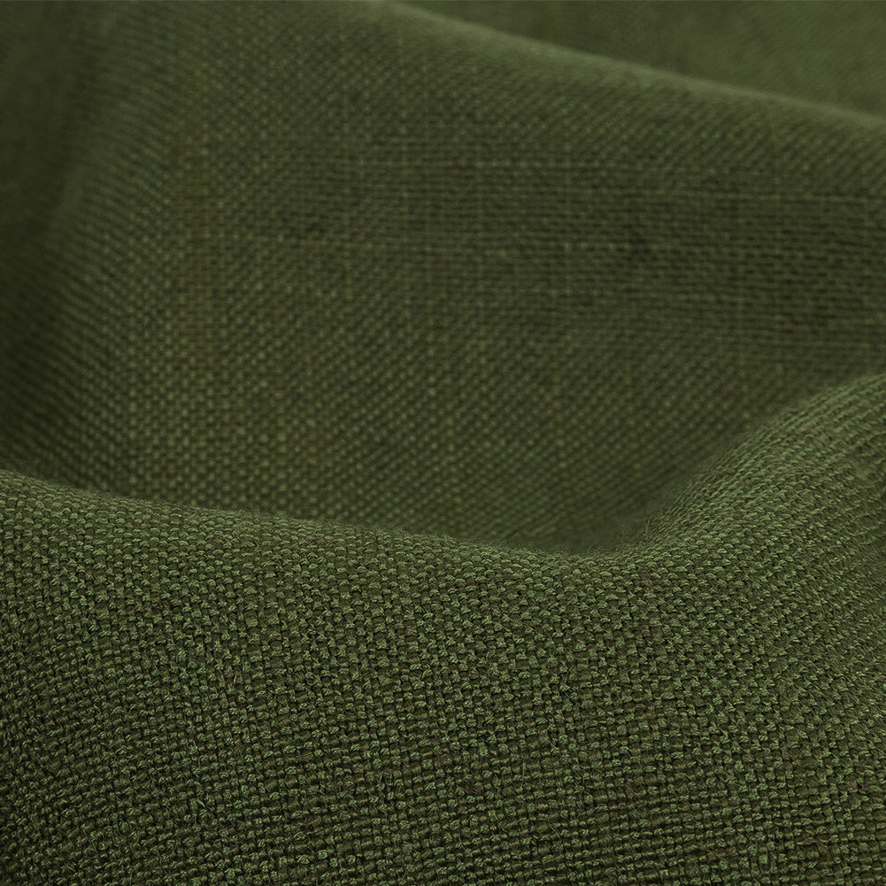 Polyester, Viscose and Linen Woven - Forest - British Imported