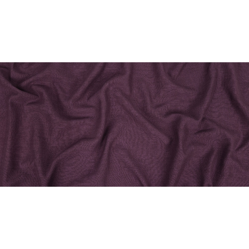 Polyester, Viscose and Linen Woven - Grape - British Imported