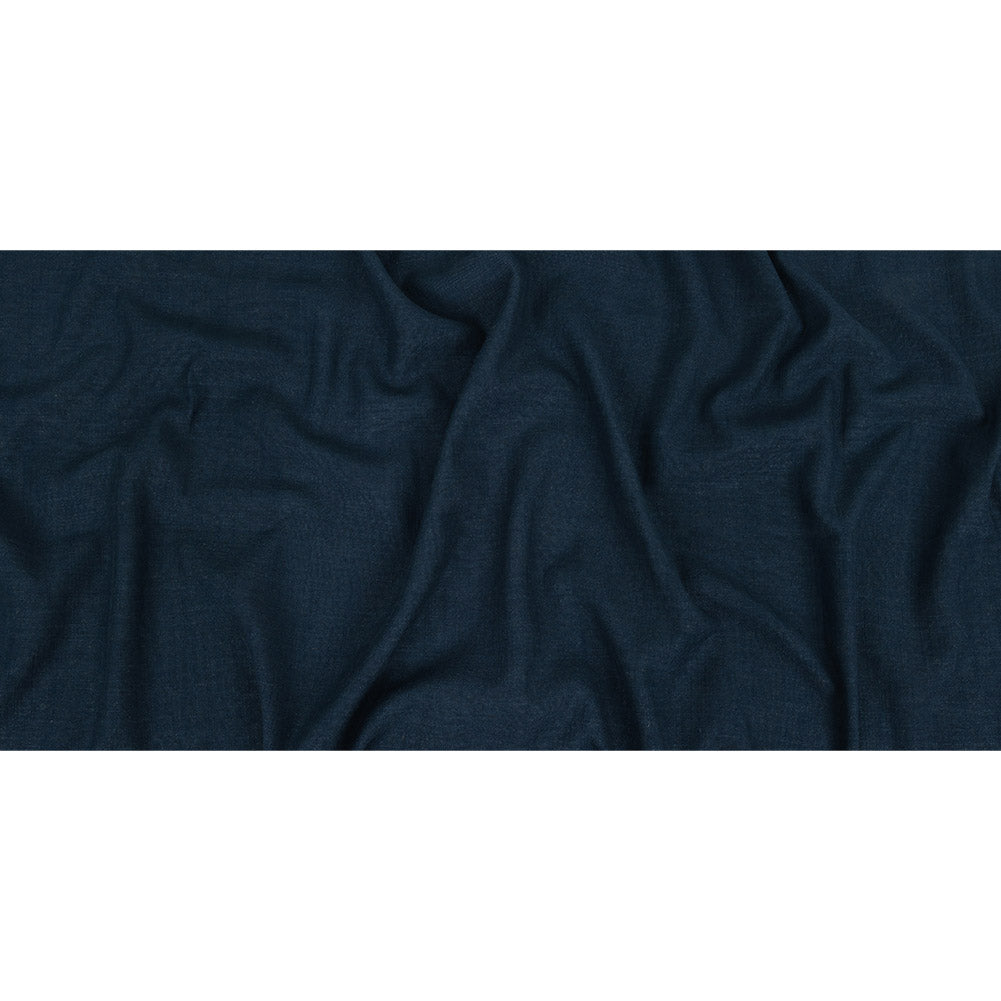 Polyester, Viscose and Linen Woven - Indigo - British Imported