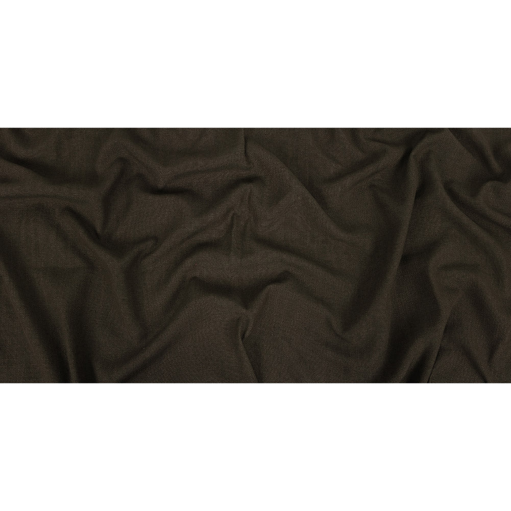 Polyester, Viscose and Linen Woven - Mocha - British Imported