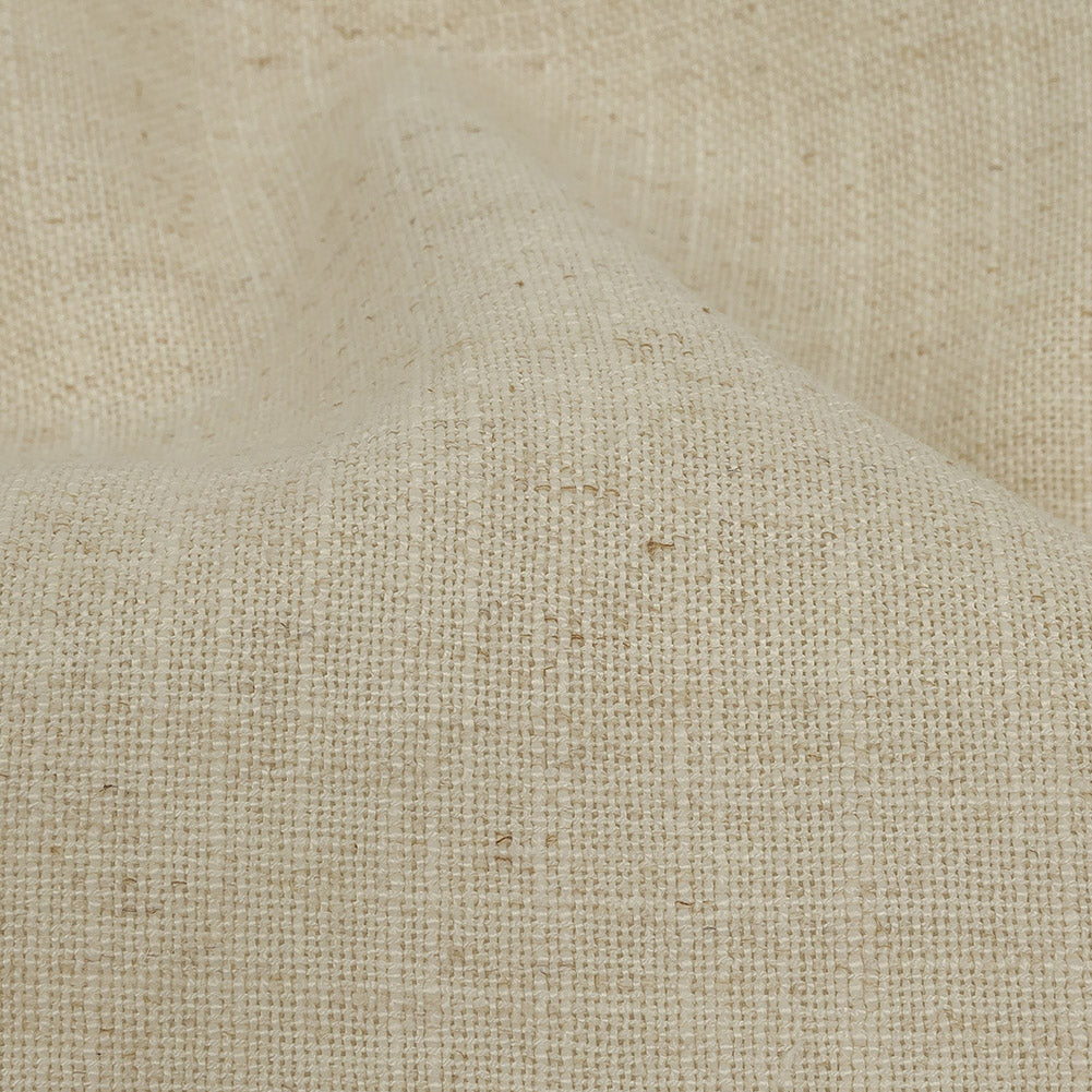 Polyester, Viscose and Linen Woven - Oyster - British Imported