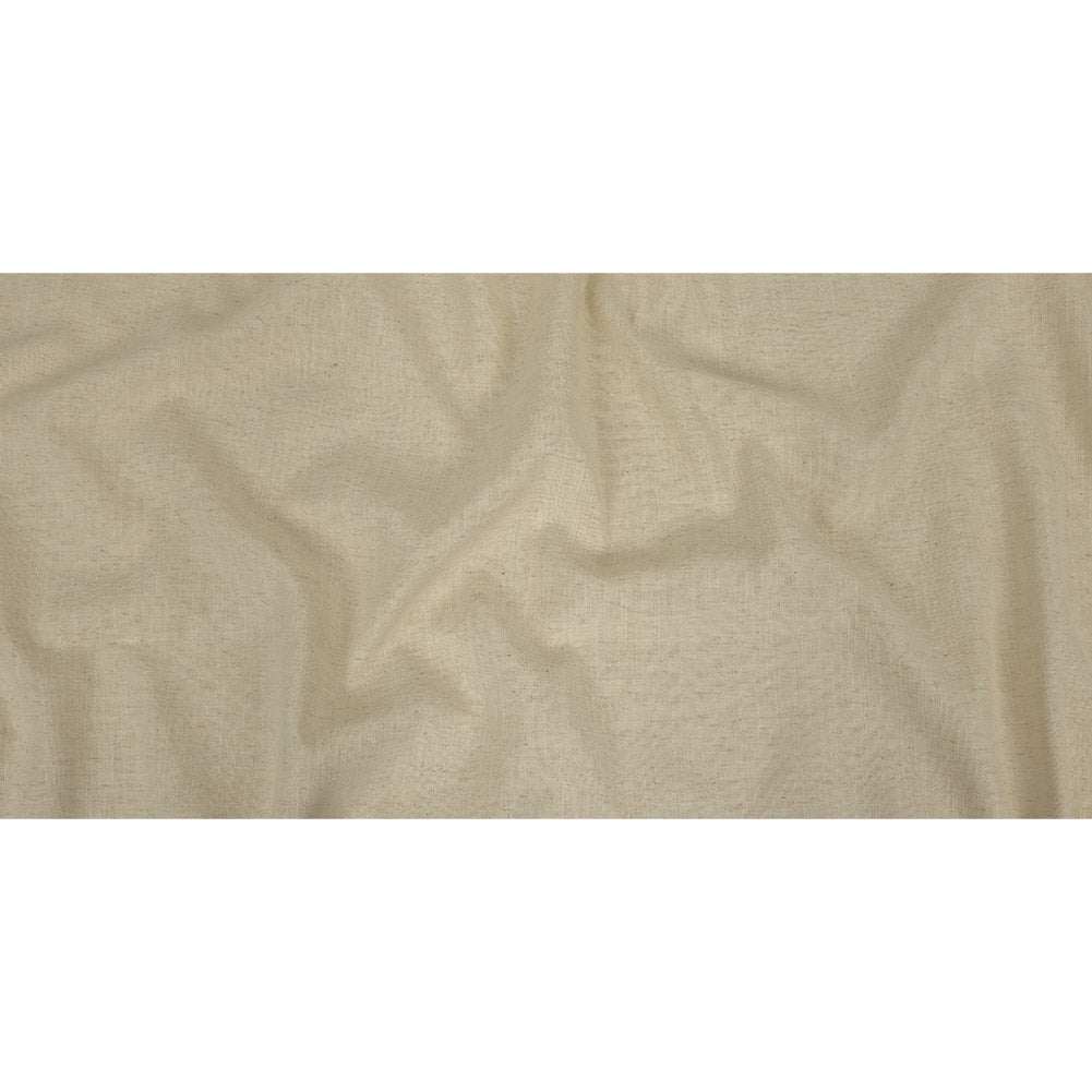 Polyester, Viscose and Linen Woven - Oyster - British Imported