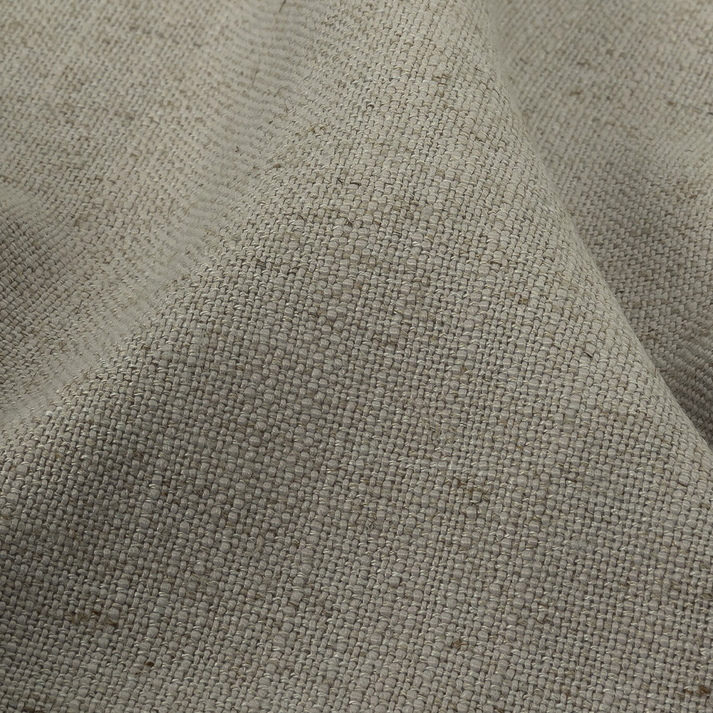 Polyester, Viscose and Linen Woven - Pebble - British Imported