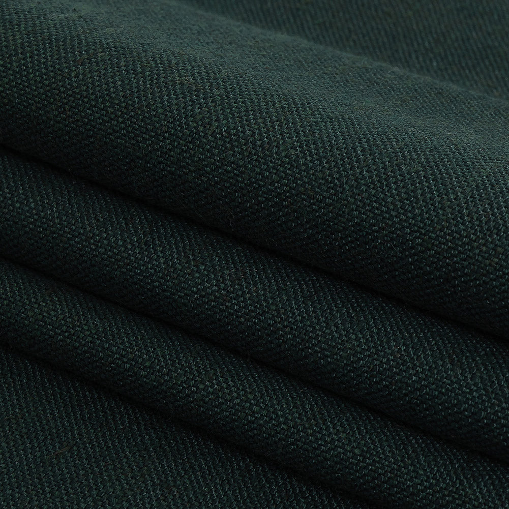 Polyester, Viscose and Linen Woven - Pine - British Imported
