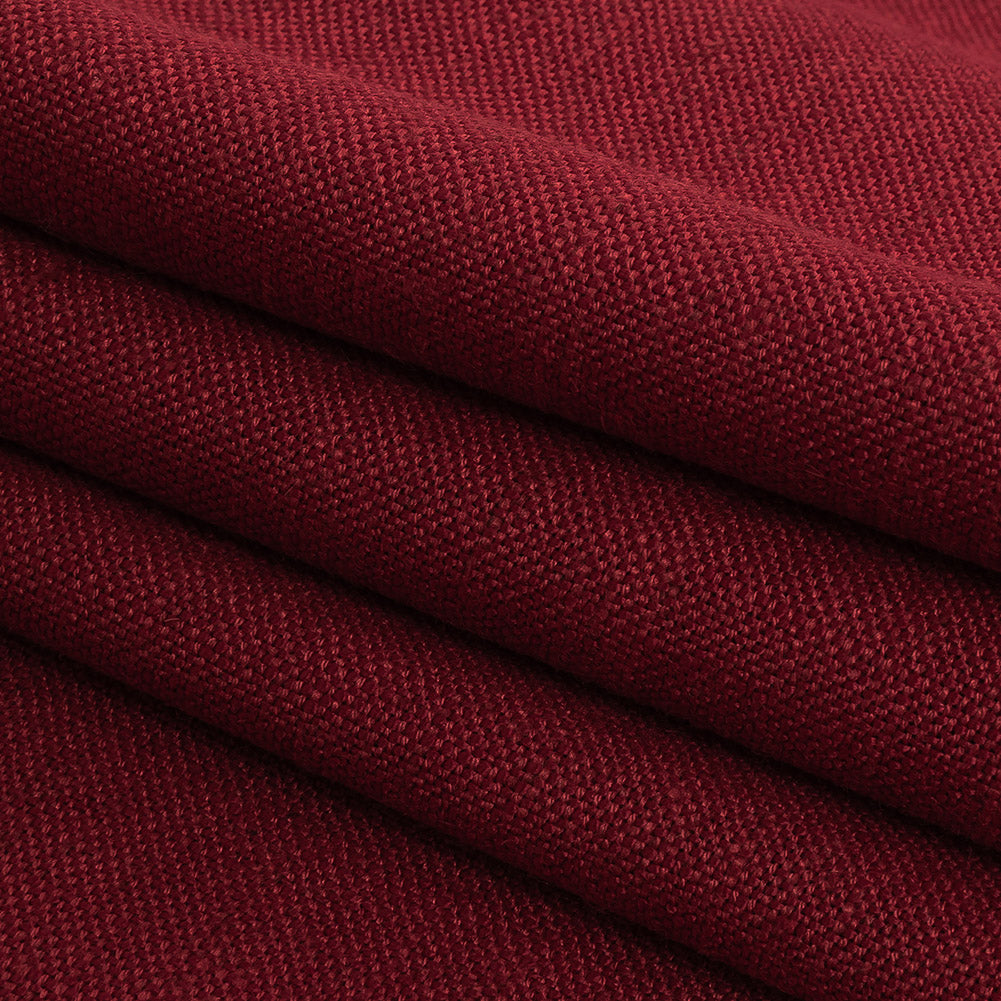 Polyester, Viscose and Linen Woven - Raspberry - British Imported