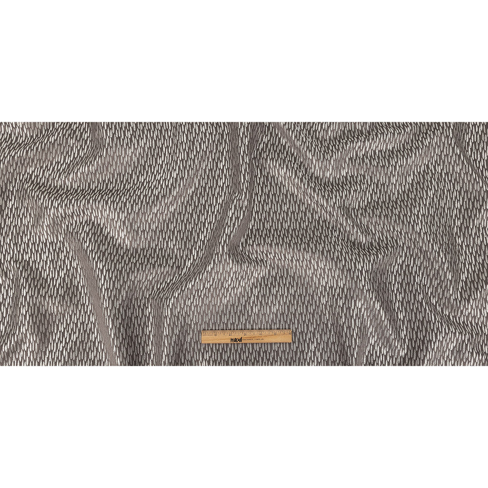 Luminous Drapery Jacquard - Charcoal Raindrops - British Imported