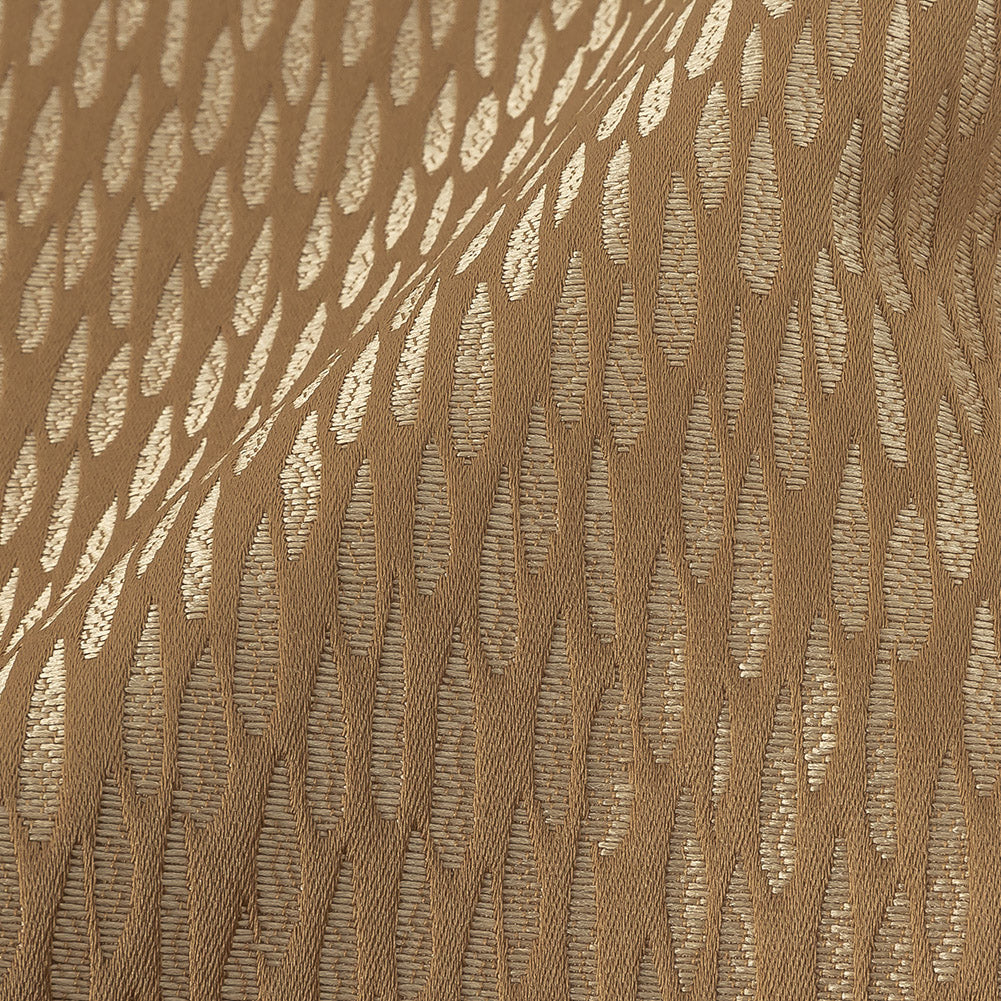 Luminous Drapery Jacquard - Gold Raindrops - British Imported