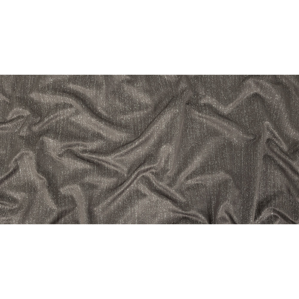 Metallic Drapery Woven - Charcoal - British Imported
