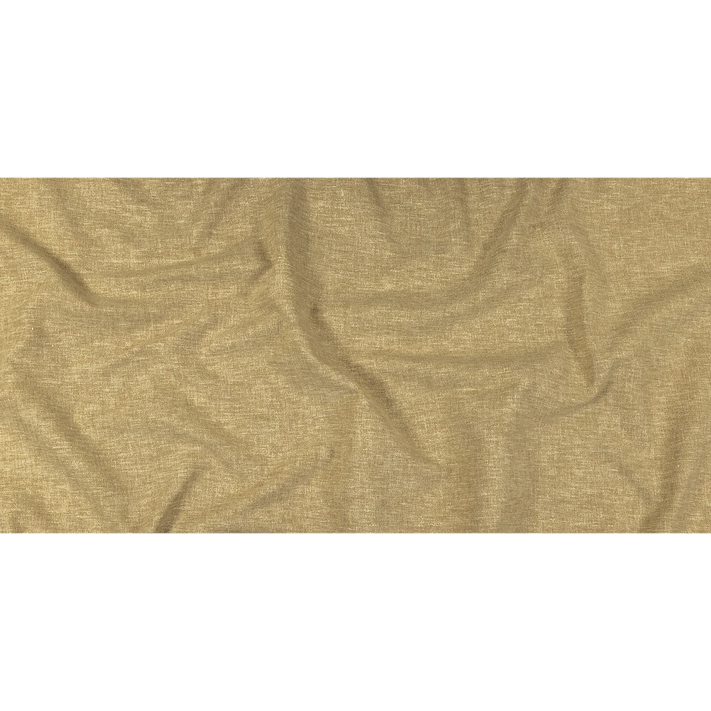 British Imported Heathered Gold Recycled Polyester Drapery Woven