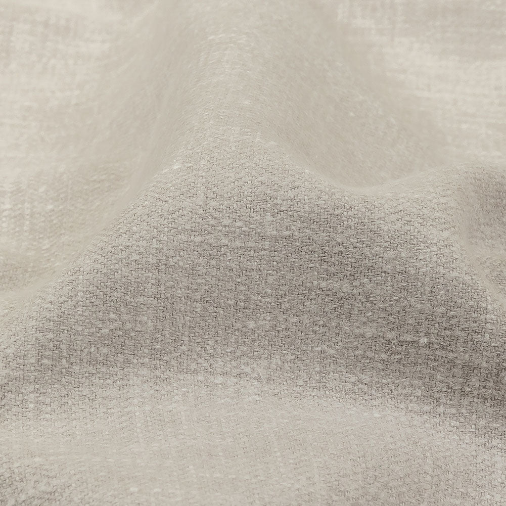British Imported Heathered Platinum Recycled Polyester Drapery Woven
