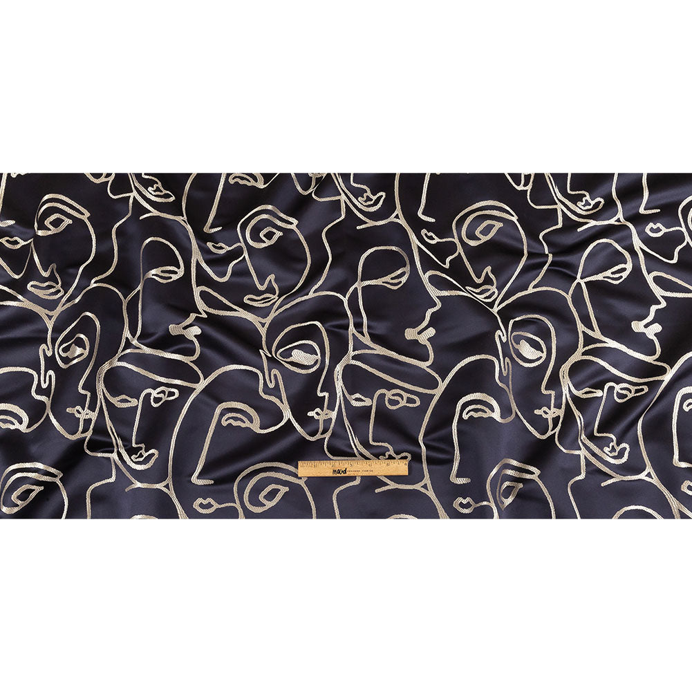 Drapery Jacquard - Sapphire Face to Face - British Imported