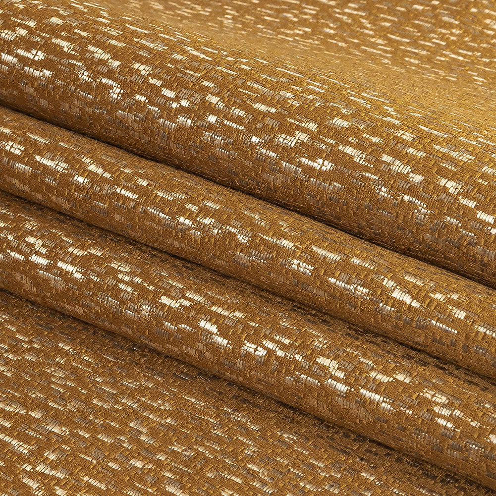 Metallic Drapery Jacquard - Bronze Digital Spots - British Imported