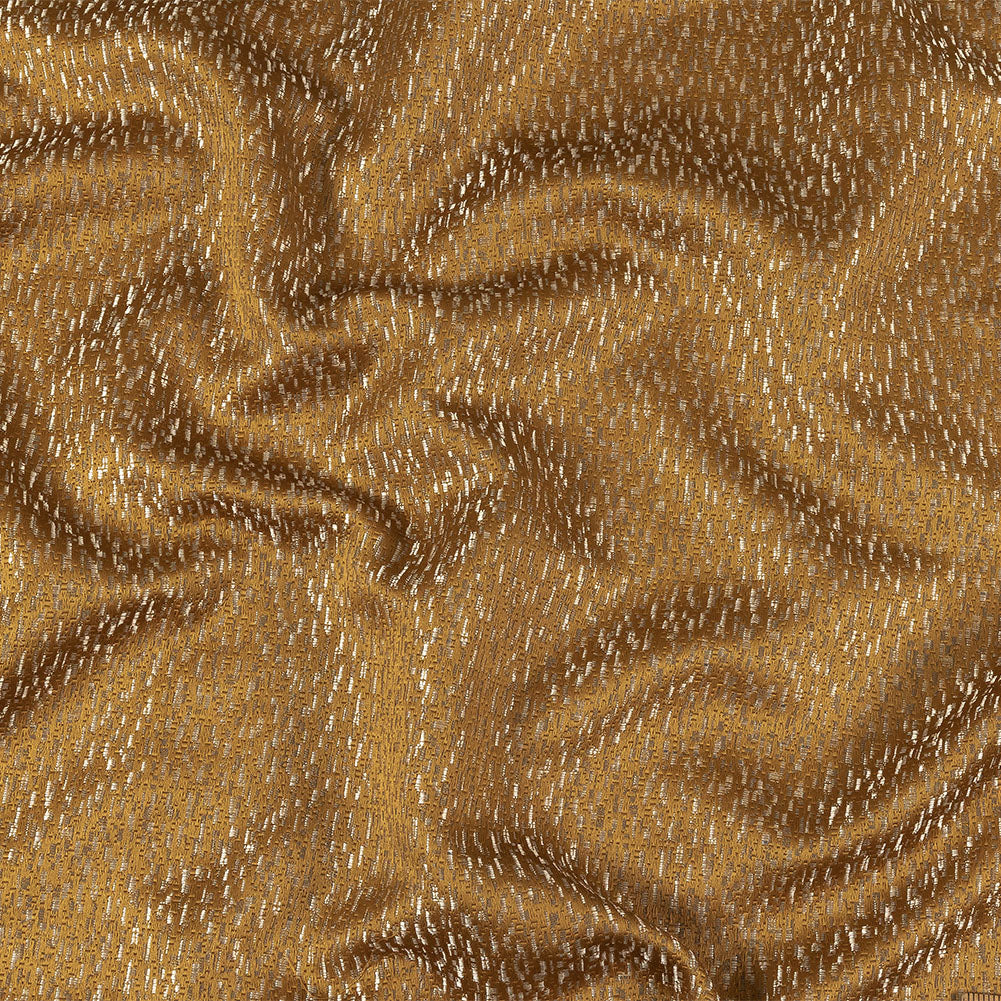Metallic Drapery Jacquard - Bronze Digital Spots - British Imported