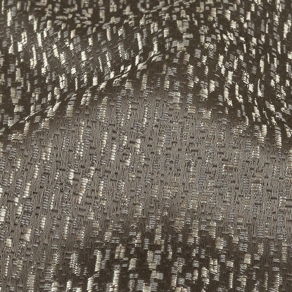 Metallic Drapery Jacquard - Putty Digital Spots - British Imported