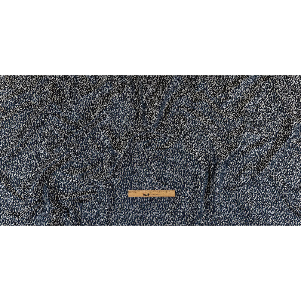 Metallic Drapery Jacquard - Sapphire Digital Spots - British Imported