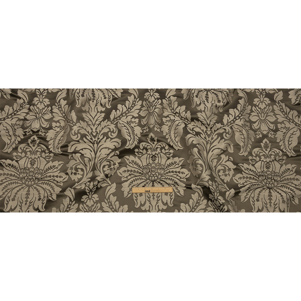 Drapery Jacquard - Fawn Leafy Damask - British Imported