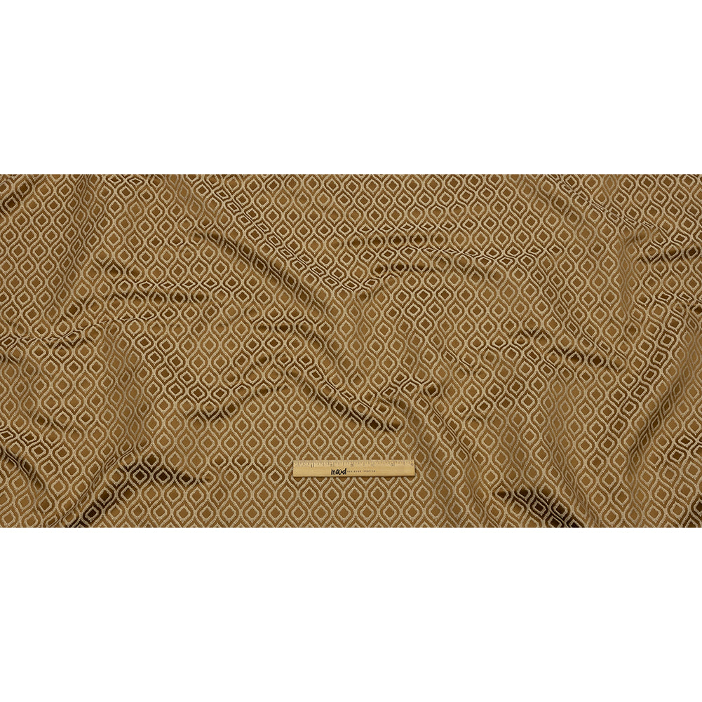 Drapery Jacquard - Bronze Simple Ogees - British Imported