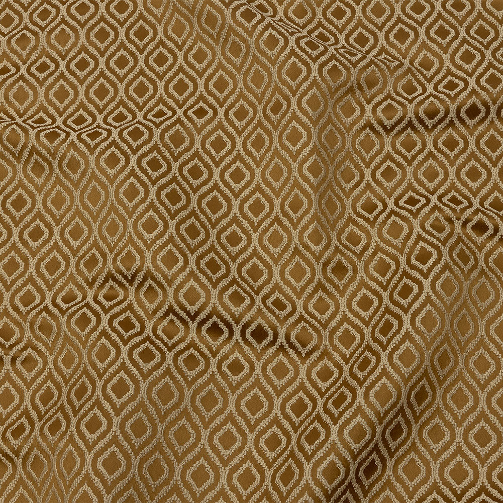 Drapery Jacquard - Bronze Simple Ogees - British Imported