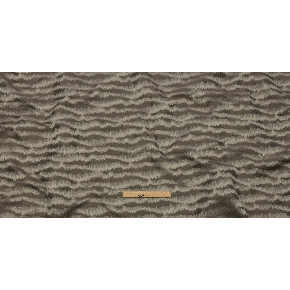 Drapery Jacquard - Truffle Abstract Stripes - British Imported