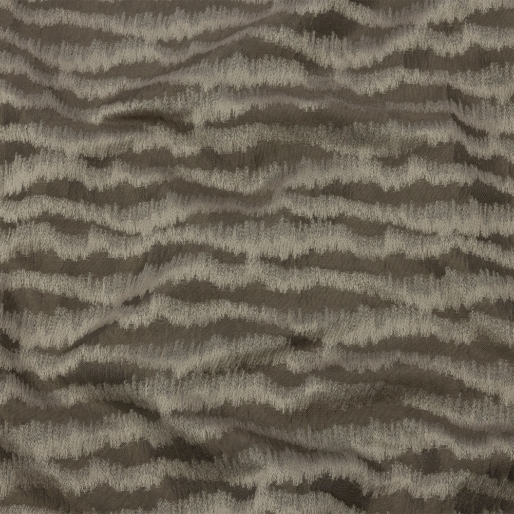 Drapery Jacquard - Truffle Abstract Stripes - British Imported