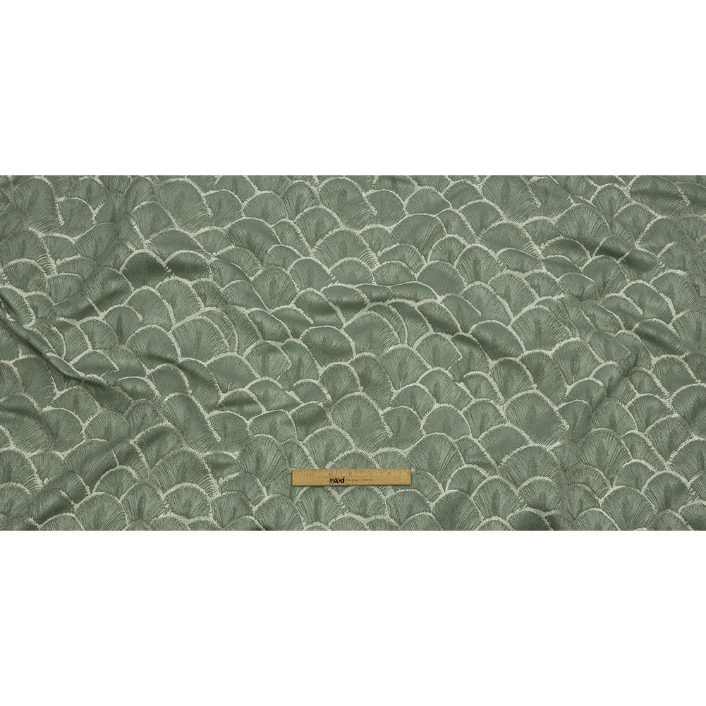 Drapery Jacquard - Jade Fan Scales - British Imported