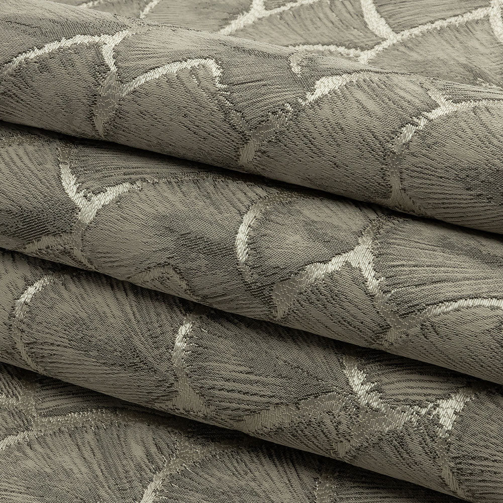 Drapery Jacquard - Pewter Fan Scales - British Imported