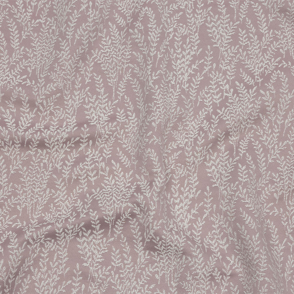 Drapery Jacquard - Orchid Little Leaves - British Imported