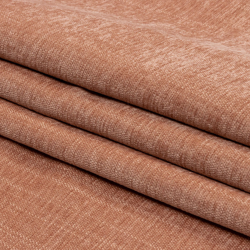 Polyester Upholstery Chenille - Coral - British Imported