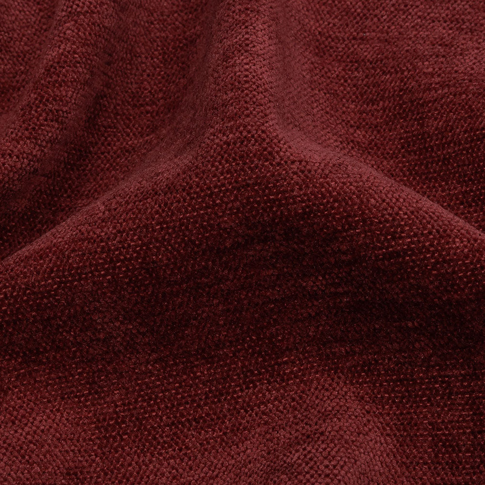 Polyester Upholstery Chenille - Cranberry - British Imported