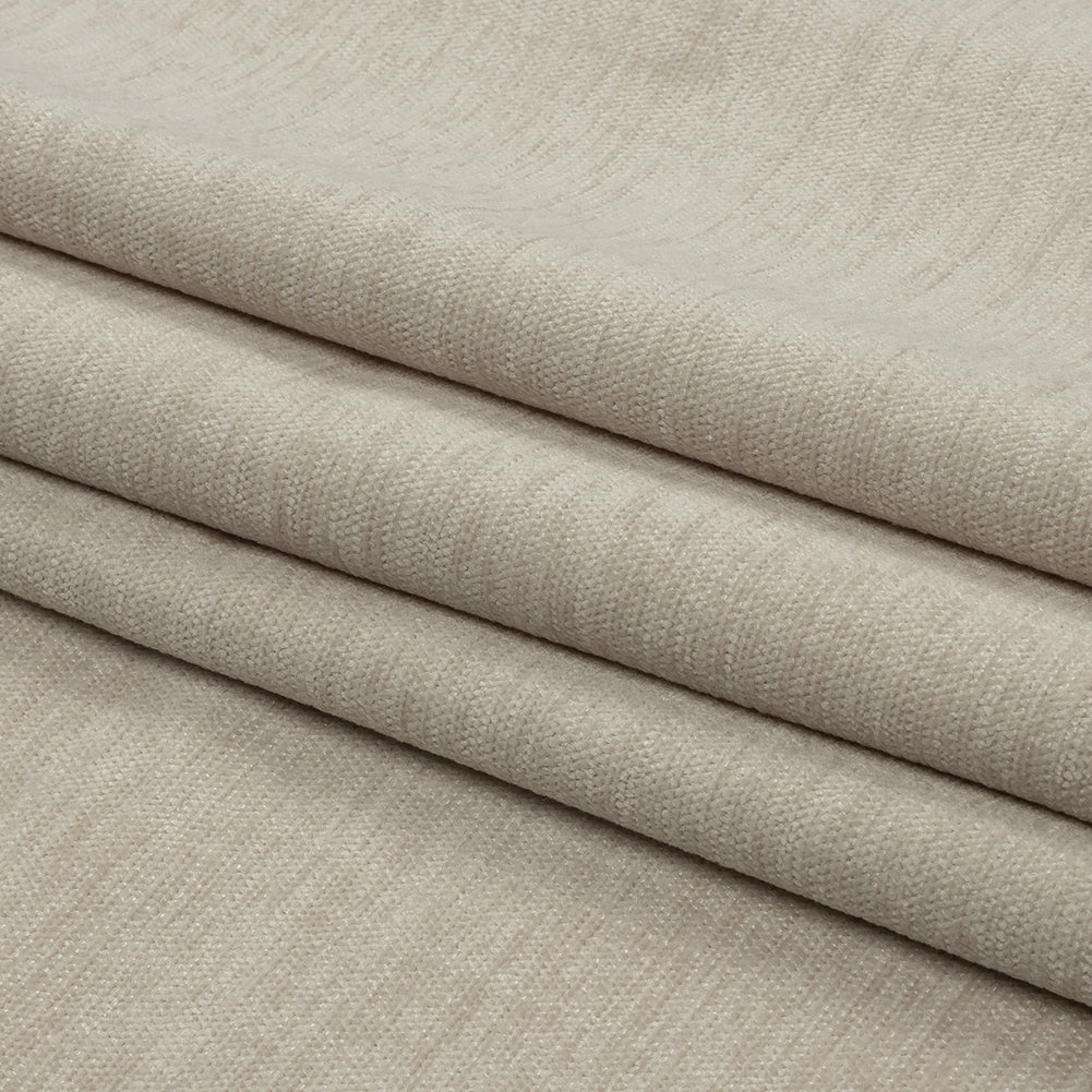 Polyester Upholstery Chenille - Oyster - British Imported