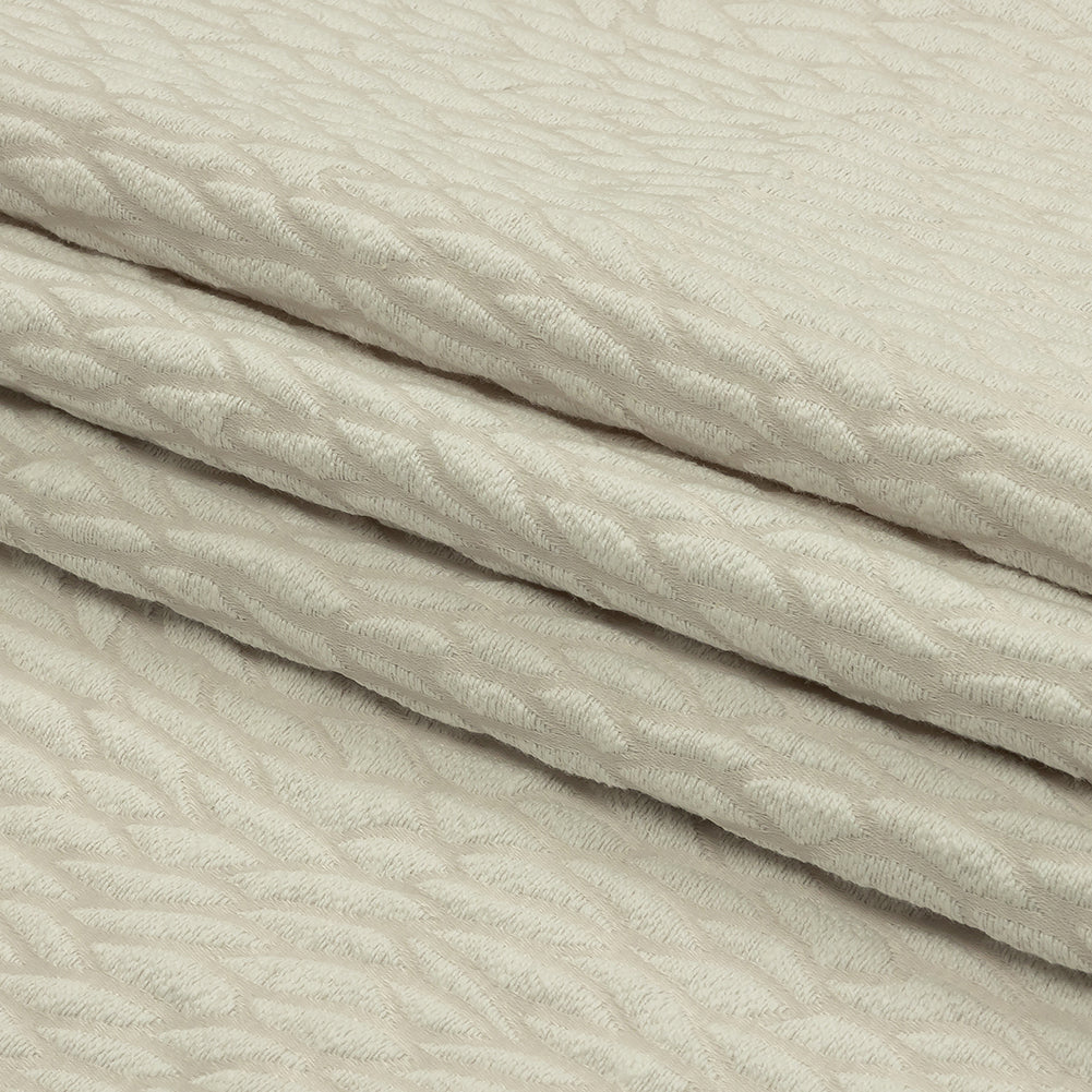 Recycled Polyester Drapery Jacquard - Pearl Stepping Stones - British Imported