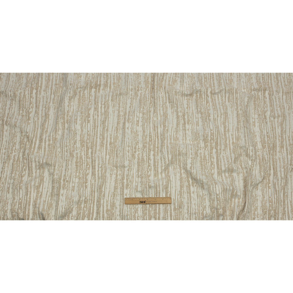 Recycled Polyester Drapery Jacquard - Champagne Striated - British Imported