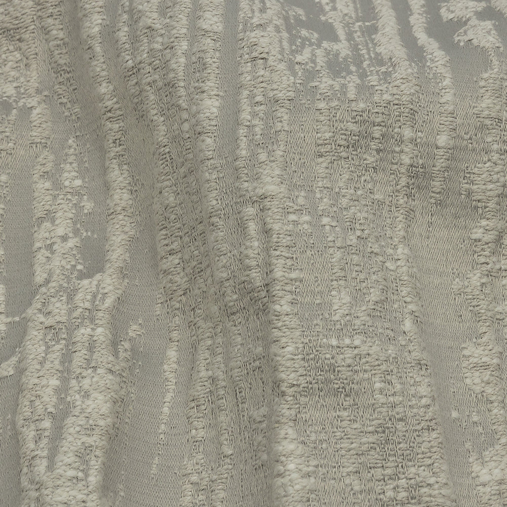 Recycled Polyester Drapery Jacquard - Silver Striated - British Imported