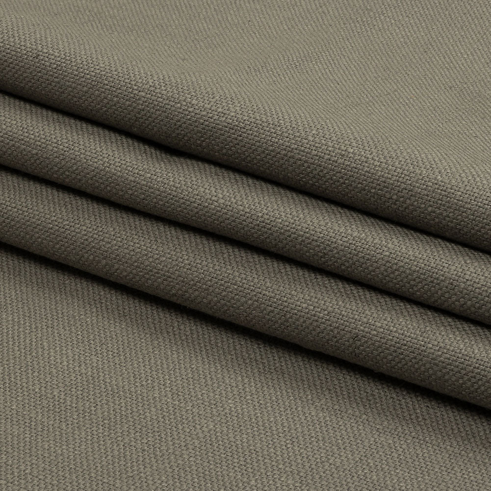 Heavyweight Linen Woven - Silver - British Imported