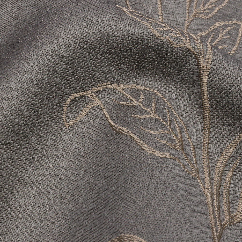 Drapery Jacquard - Shadow Hydrangea Stems - British Imported