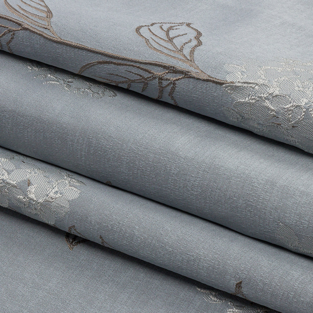 Drapery Jacquard - Wedgewood Hydrangea Stems - British Imported