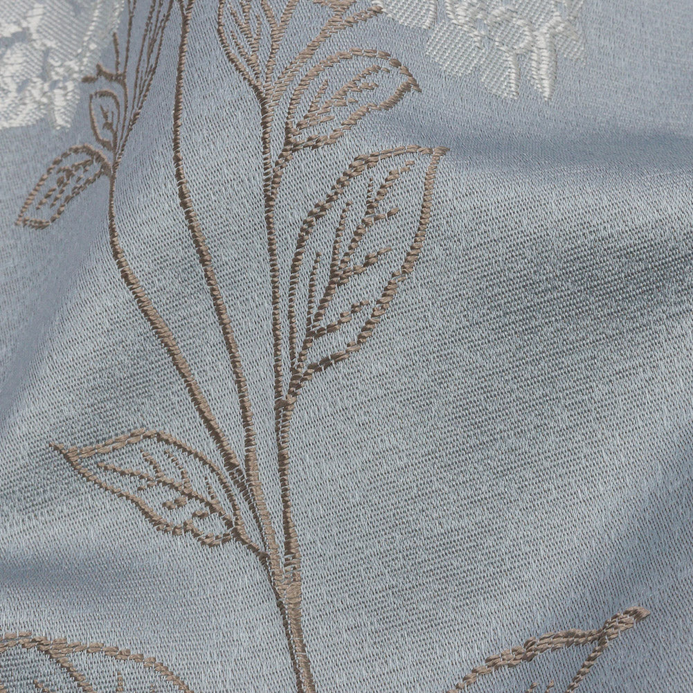 Drapery Jacquard - Wedgewood Hydrangea Stems - British Imported