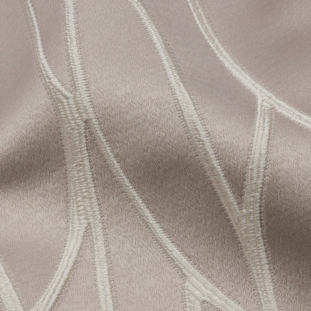 Satin-Faced Drapery Jacquard - Dove Rippling Lines - British Imported