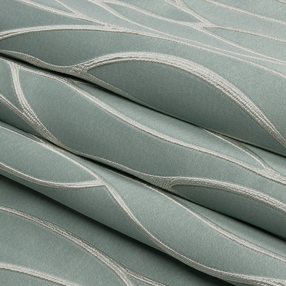Satin-Faced Drapery Jacquard - Mineral Rippling Lines - British Imported
