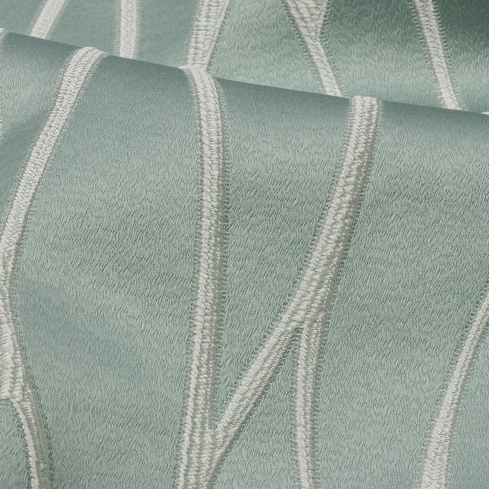 Satin-Faced Drapery Jacquard - Mineral Rippling Lines - British Imported