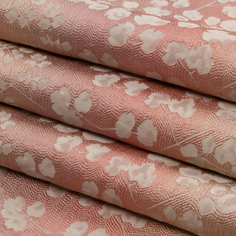 Drapery Jacquard - Shell Ombre Stripes and Little Flowers - British Imported