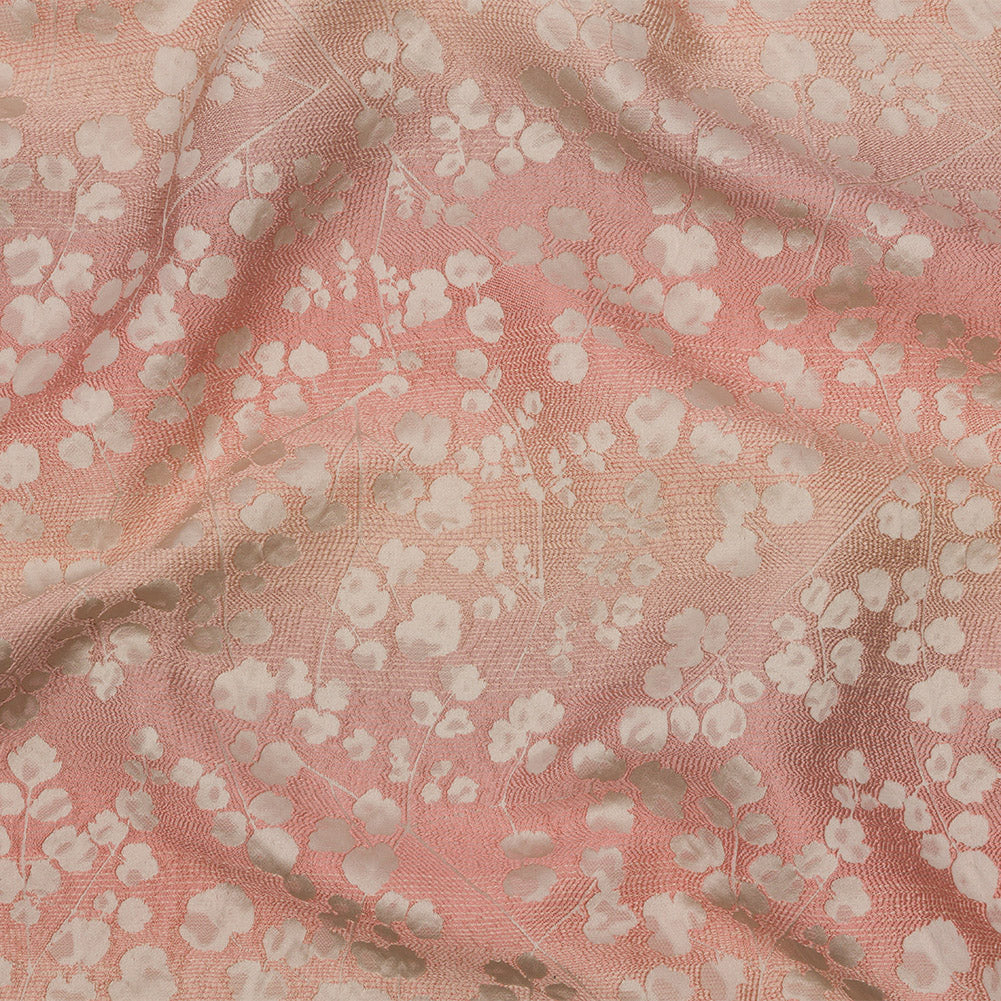 Drapery Jacquard - Shell Ombre Stripes and Little Flowers - British Imported