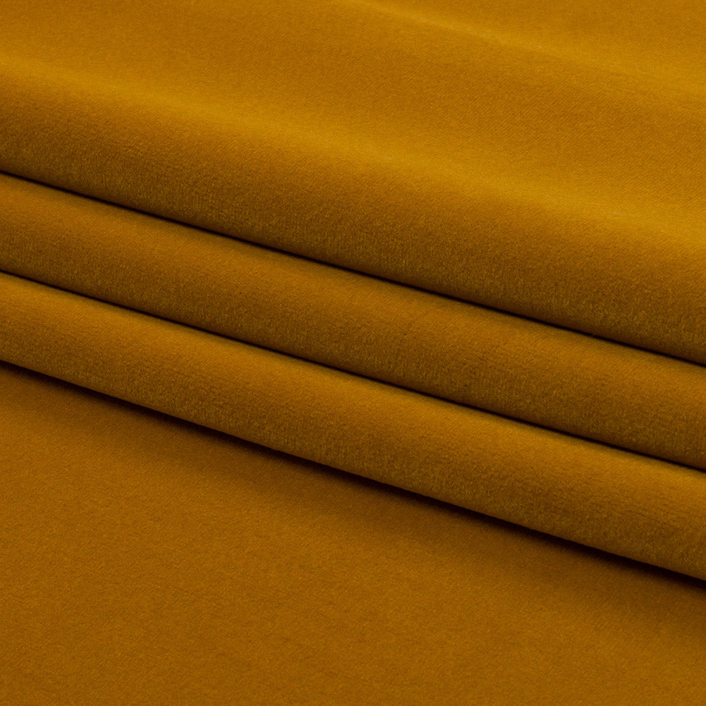 Lush Polyester Drapery Velvet - Ochre - British Imported