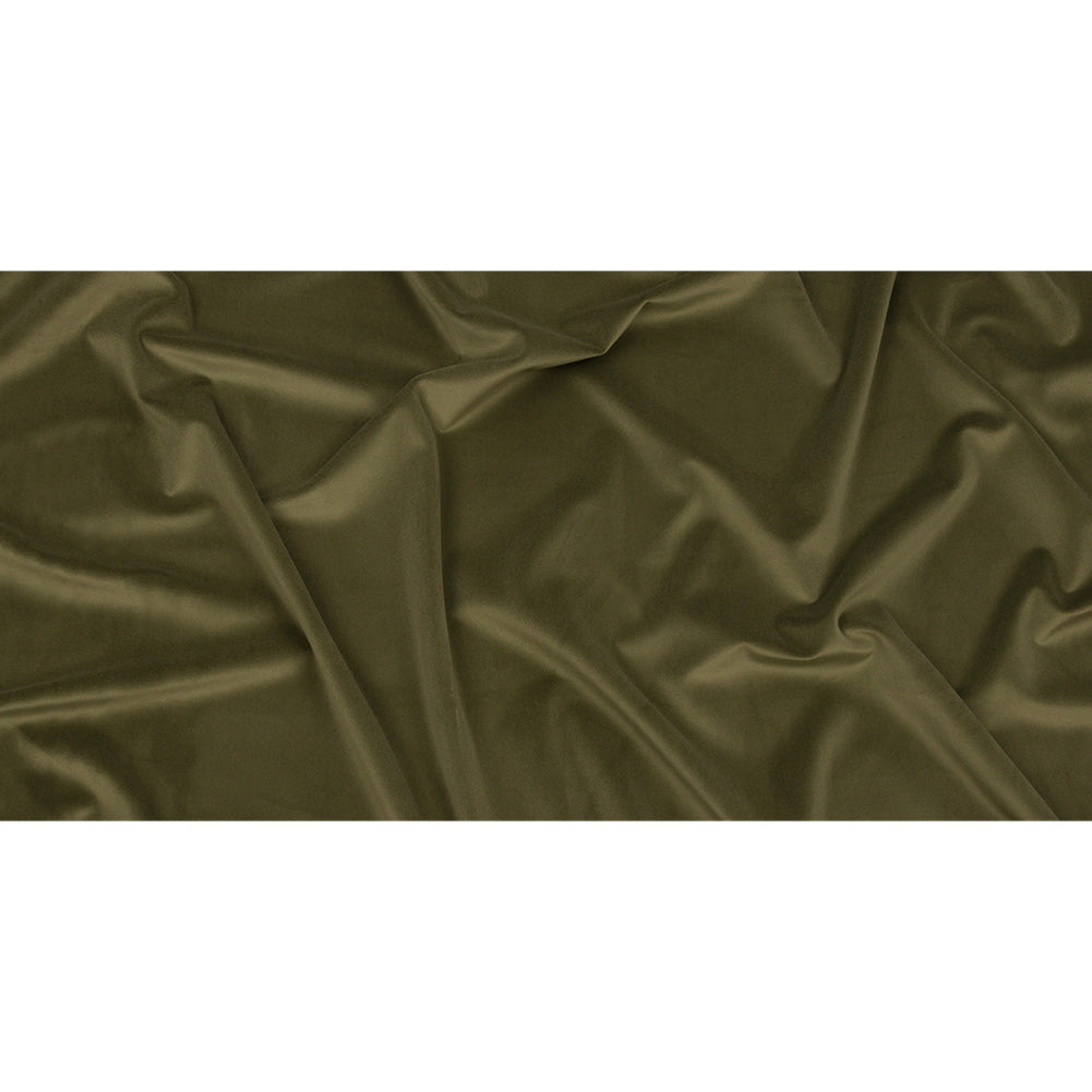 Lush Polyester Drapery Velvet - Olive - British Imported