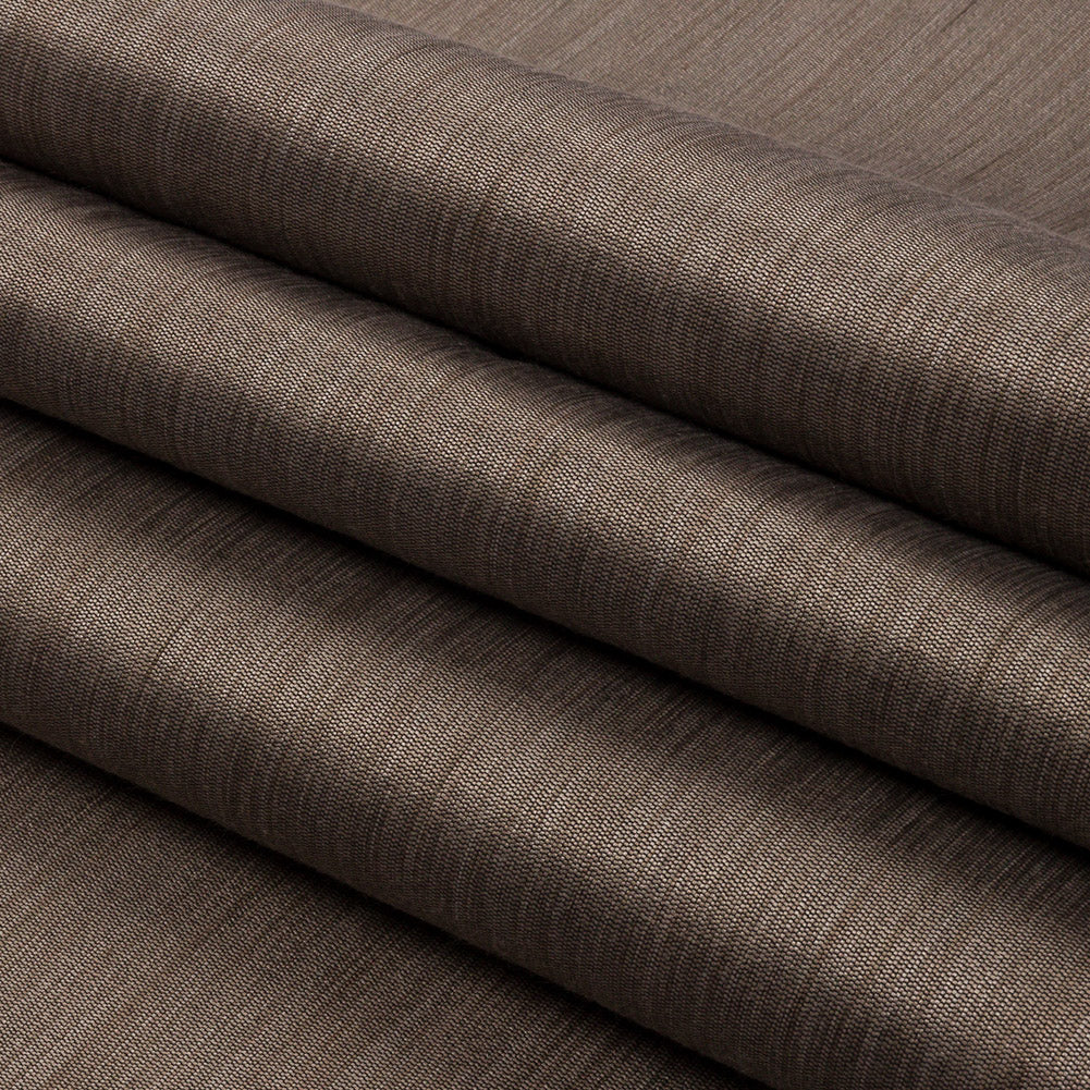 Recycled Polyester Bengaline - Bronze Striations - British Imported