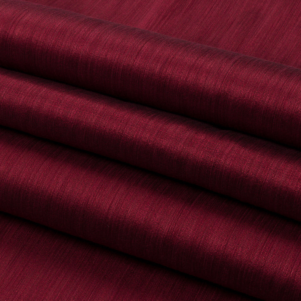 Recycled Polyester Bengaline - Cherry Striations - British Imported