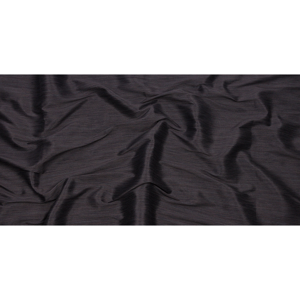 Recycled Polyester Bengaline - Graphite Striations - British Imported